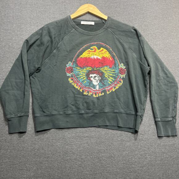 DAYDREAMER Grateful Dead Firebird Varsity Crew Sweatshirt Gray Womens Size S - Picture 3 of 12